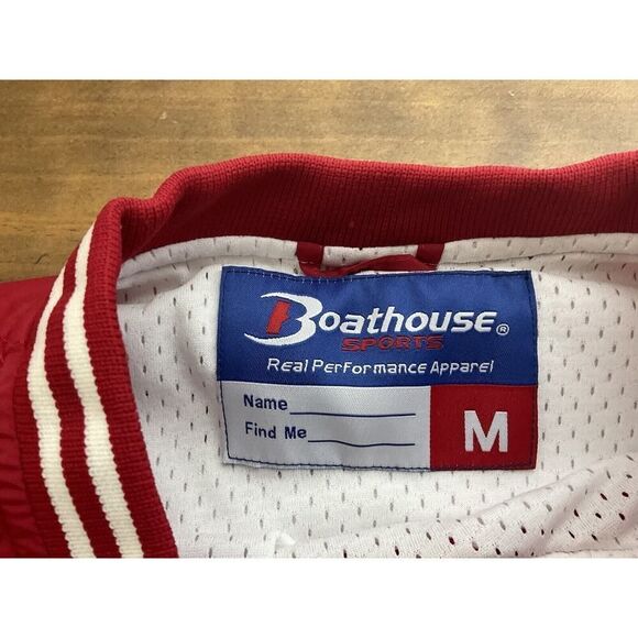 Boathouse Sports Mens Medium Red White Deer Hunting Windbreaker Jacket - Picture 6 of 12